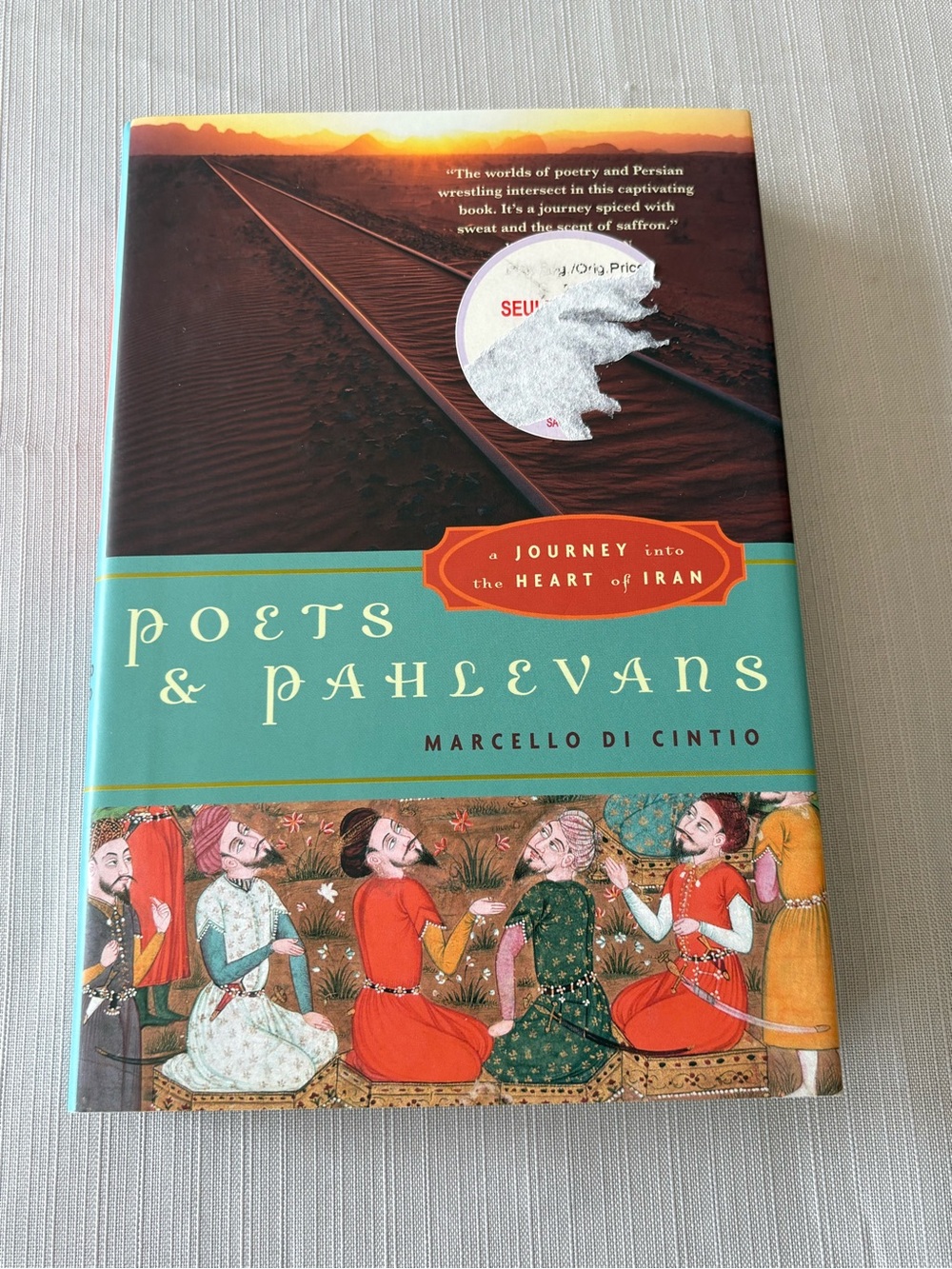 Poets & Pahlevans Hardcover Book - Teal, Brown Cover -